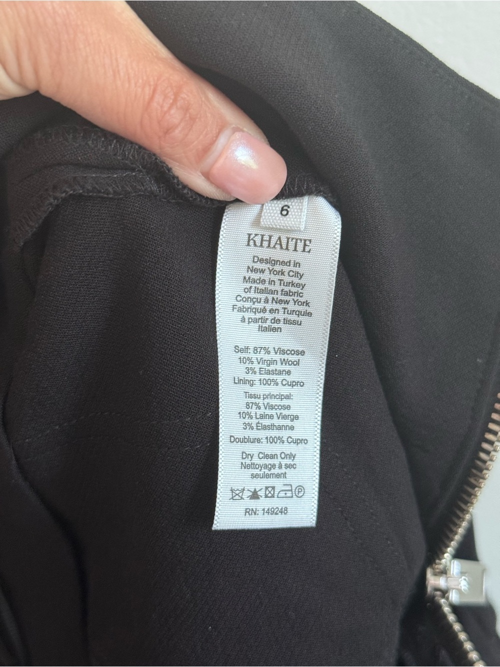 Khaite Meadow black pants with zip ankles Size 6 - Picture 7 of 11